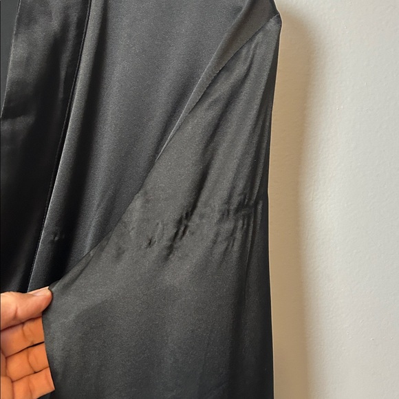 Women’s 100% Pure SILK Black Robe - Picture 5 of 12